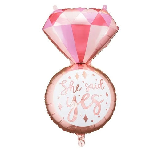 Mylar anello she said yes 41x72 cm