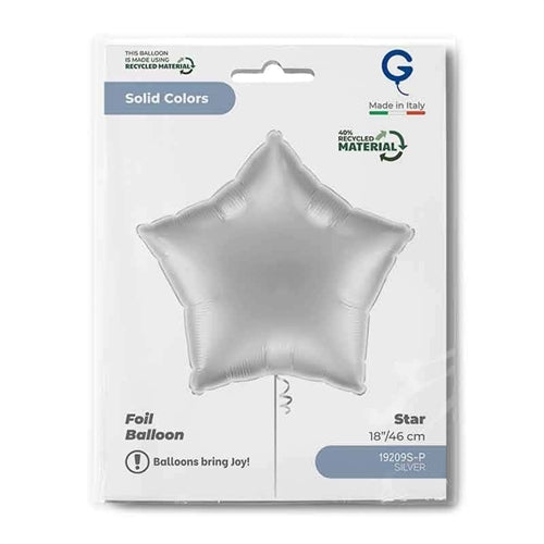 Mylar stella 18"  argento