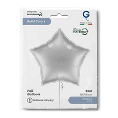 Mylar stella 18"  argento