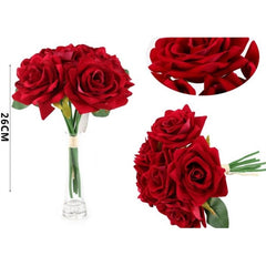Mazzetto di rose imperiali a 6 teste rosse