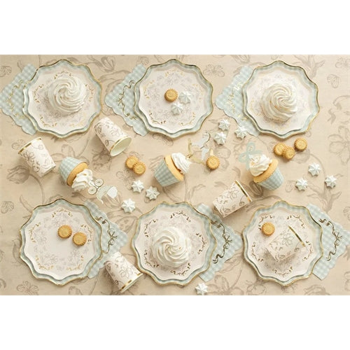 Piatti a scacchi, 23 cm, mix (1 confezione / 6 pezzi)