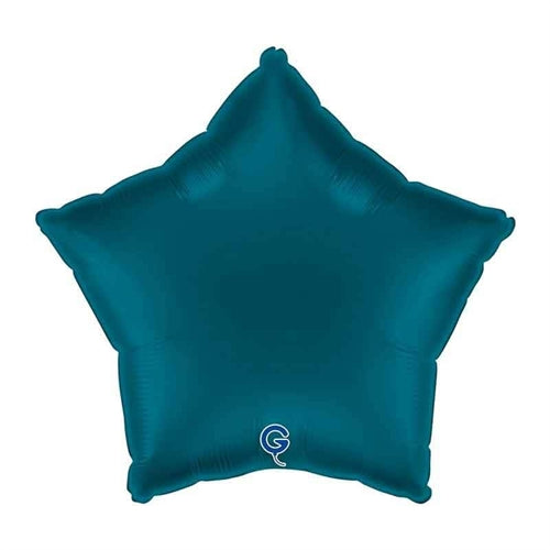 Palloncino in foil 18" stella blu petrolio satinato