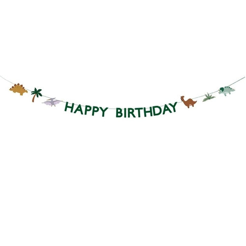 Baner happy birthday dino, 3 m, misto