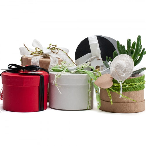 Scatolina little box diam. 9 cm h. 6,5 cm bianche