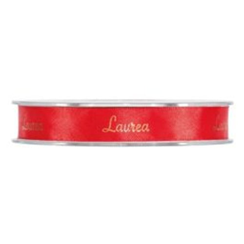 Nastro laurea 12 mm x 25 mt rosso/oro
