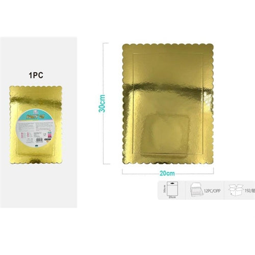 Sottotorta rettangolare oro 20x30 cm 1 pz