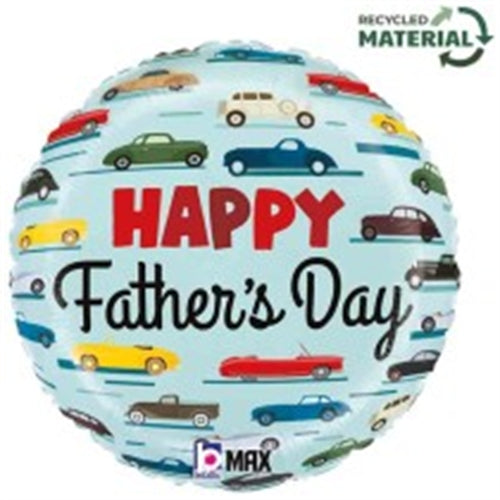 Palloncino foil 18" macchine d'epoca happy father's day