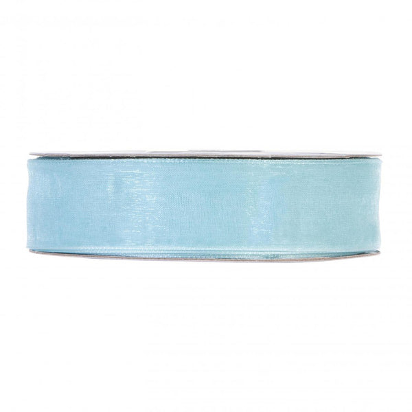 Nastro shining organza 25 mm x 50 mt celeste 16