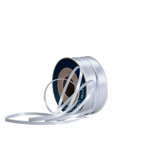 Nastro raso 3 mm x 100 mt argento 40