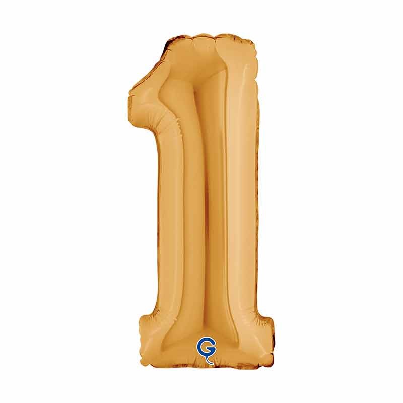 PALLONCINO 14" MYLAR NUMERO ORO GRABO