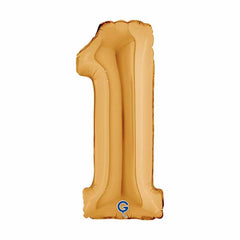 PALLONCINO 14" MYLAR NUMERO ORO GRABO