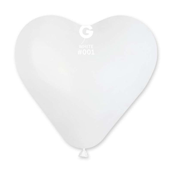 Palloncino in lattice 17” cuore cr17 bianco "white 001" 50pz