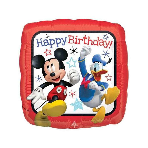 Mylar quadrato topolino e paperino 18"