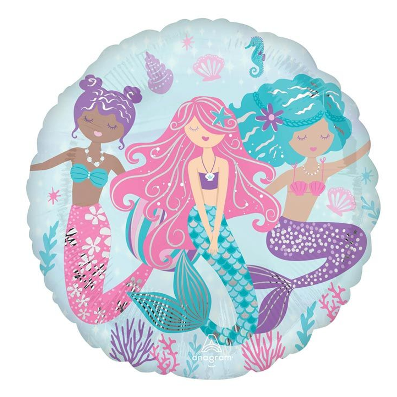 Palloncino in foil 18" sirena "shimmering mermaid"