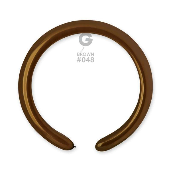 Palloncino in lattice 2” modellabile d4 marrone "brown 048" 100pz