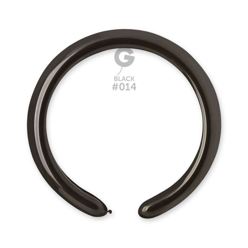 Palloncini gemar modellabili d4-2" nero #014 100 pz