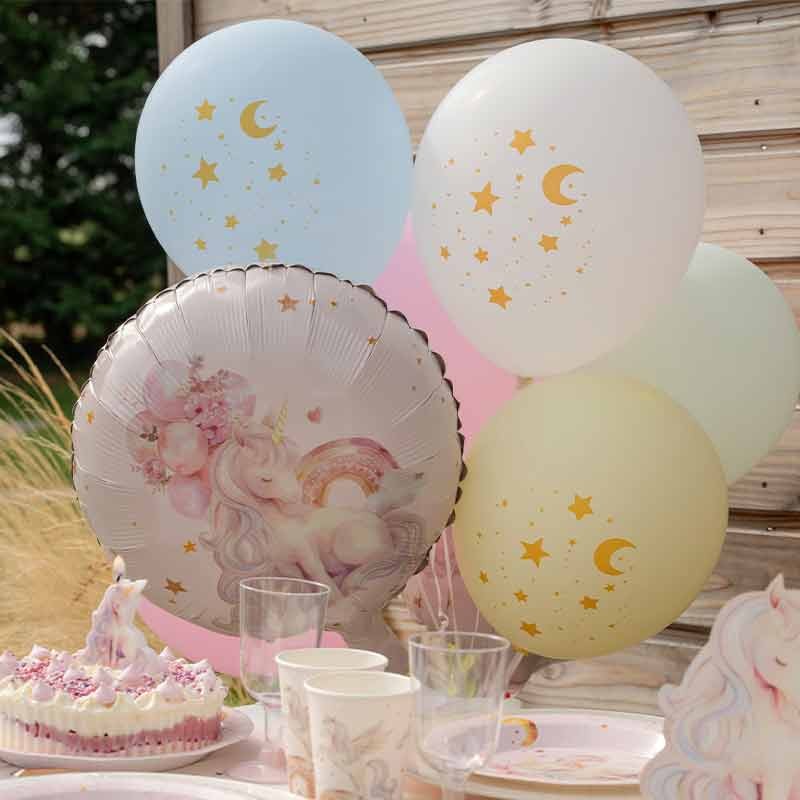 Palloncino in foil 18" con dipinto di unicorno magico