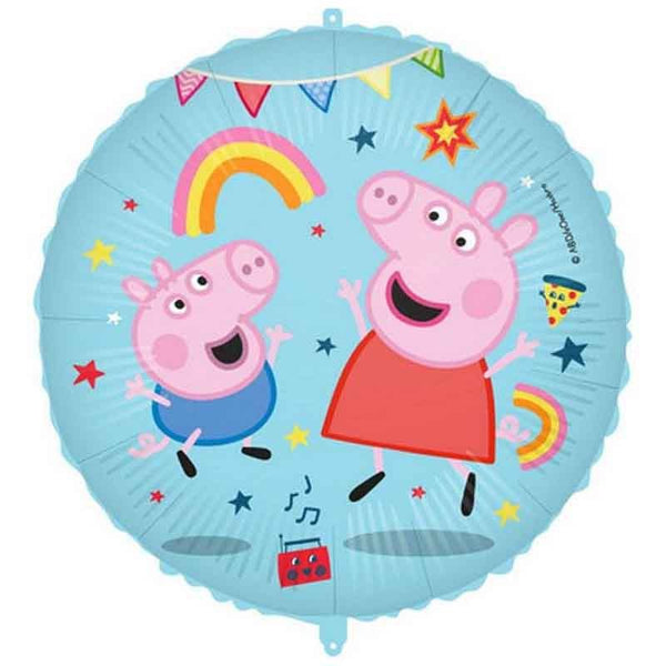 Mylar tondo 18" peppa pig con pesetto