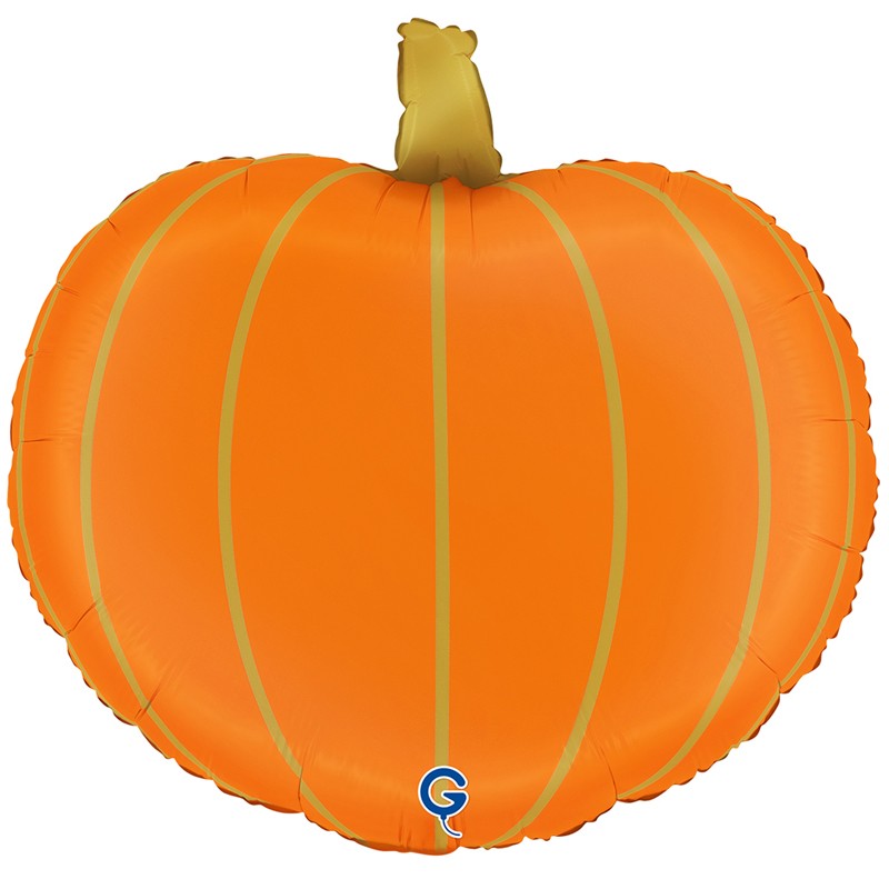 Palloncino in foil 25" super shape zucca arancione e oro di halloween