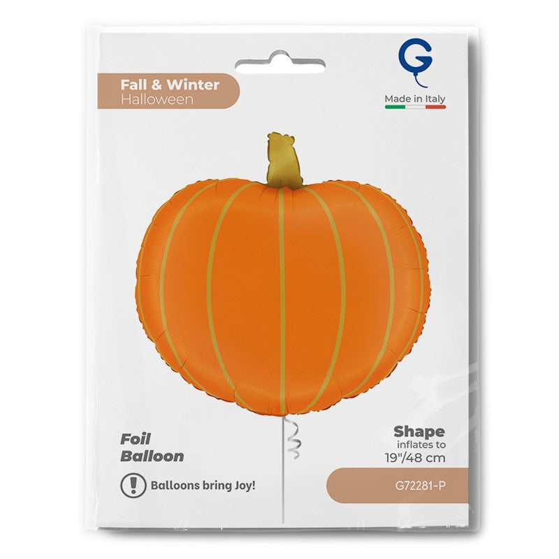 Palloncino in foil 25" super shape zucca arancione e oro di halloween