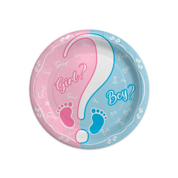 Piatti baby shower 8 pz 18 cm