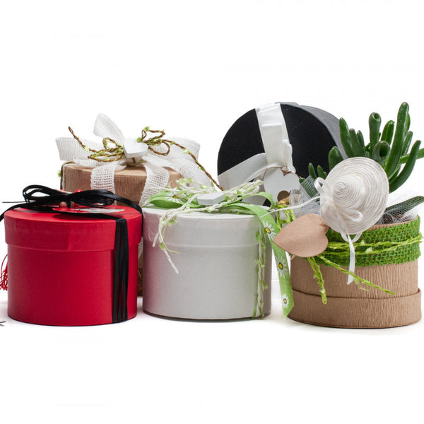 Scatolina little box diam. 9 cm h. 6,5 cm bianche