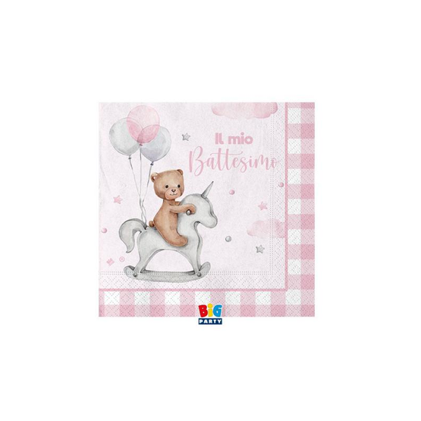 Tovaglioli teddy bear 25x25 cm 20 pz